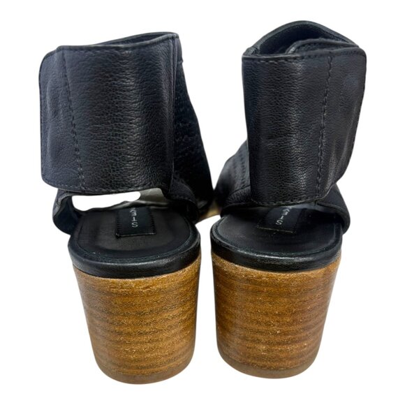 Steven by Steve Madden Suzy Leather Perforated Bootie Sandals Made in Italy - Picture 7 of 11